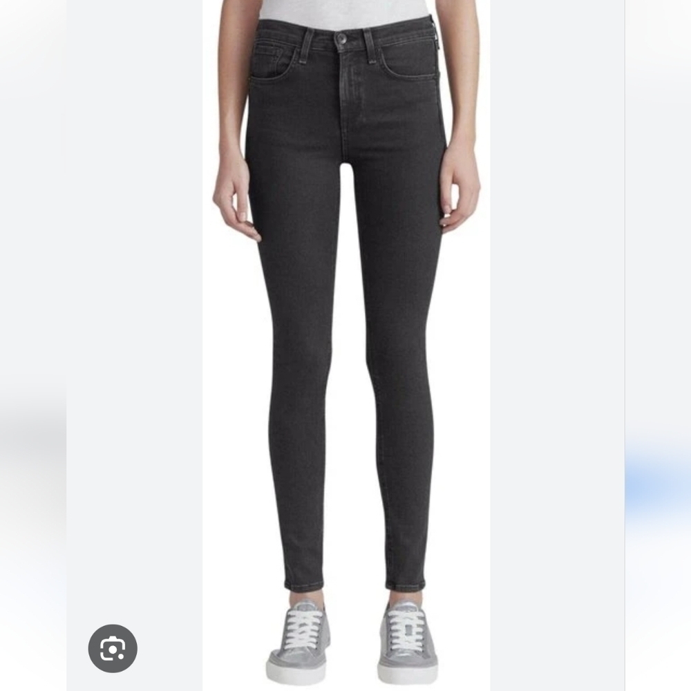 RAG & BONE | 10" inch skinny jeans in black bruin sz 26